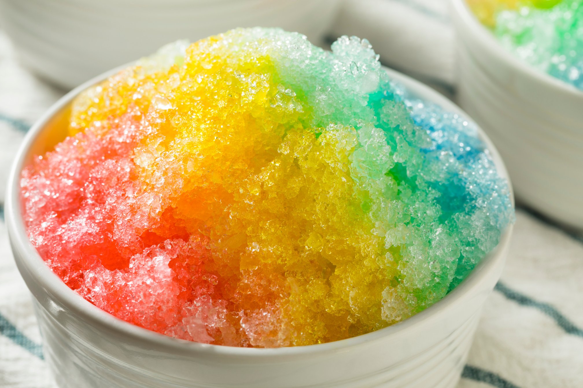 Sweet Homemade Shaved Rainbow Hawaiian Ice